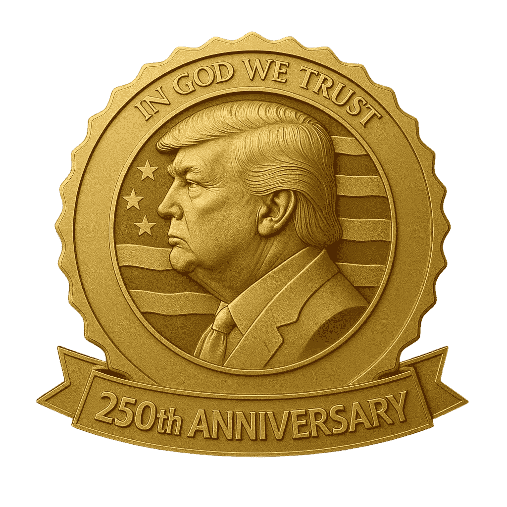 250th Anniversary Trump Golden Badge